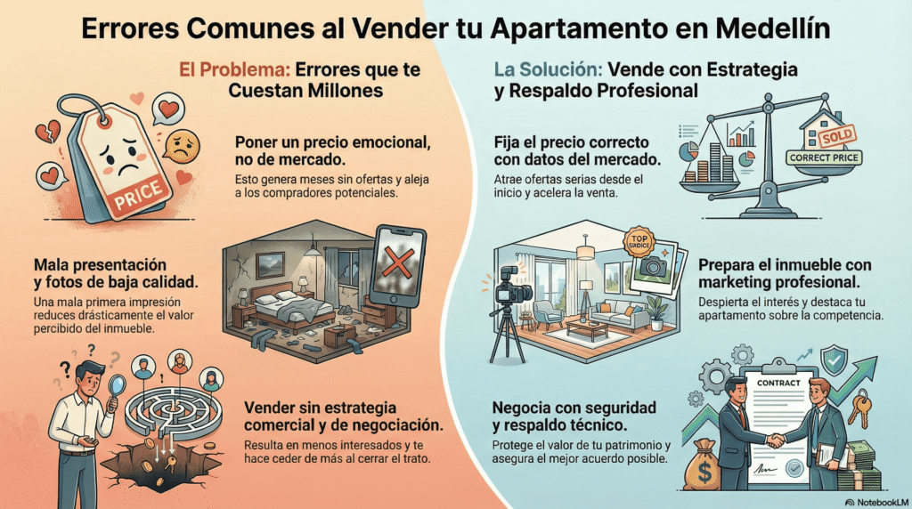 Errores al vender un apartamento en Medellín