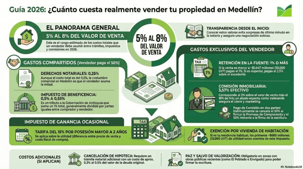 ¿Cuánto cuesta vender un apartamento en Medellín?