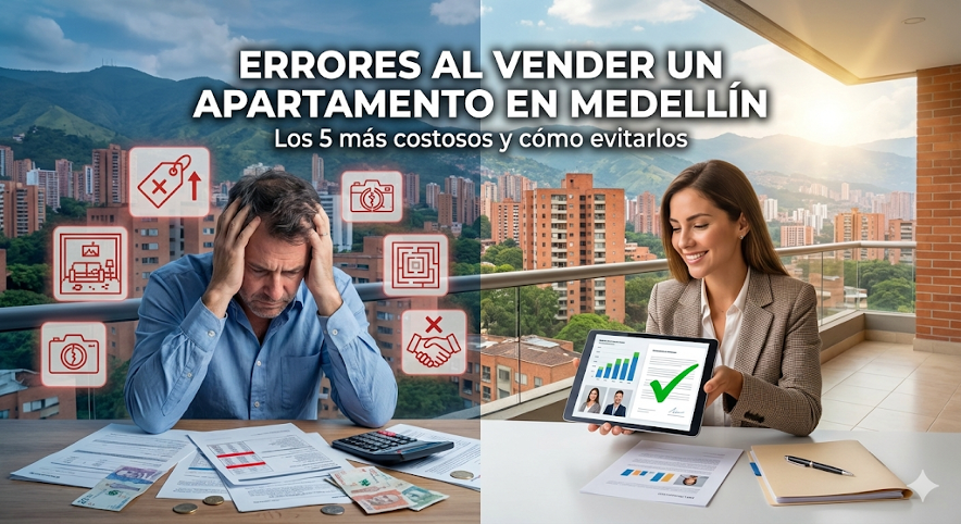 Errores al vender un apartamento en Medellín: los 5 más costosos y cómo evitarlos Errores al vender un apartamento en Medellín
